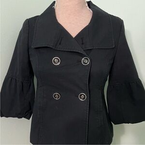 WHBM Elegant Black Double-Breasted Women's Jacket
